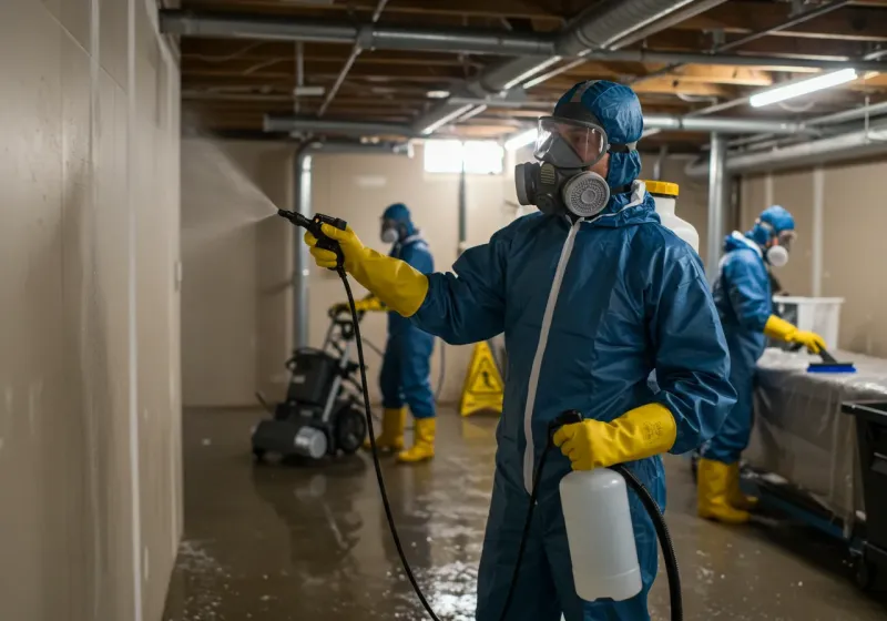 Basement Sanitization and Antimicrobial Treatment process in Hanamaulu, HI